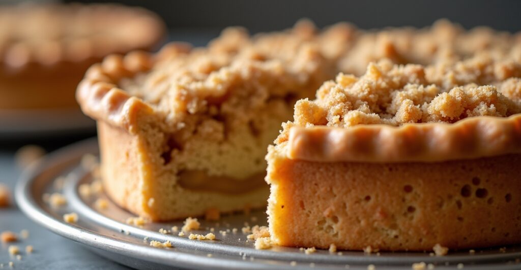 Close-up of expertly crafted apple dessert showing perfect texture and golden color
